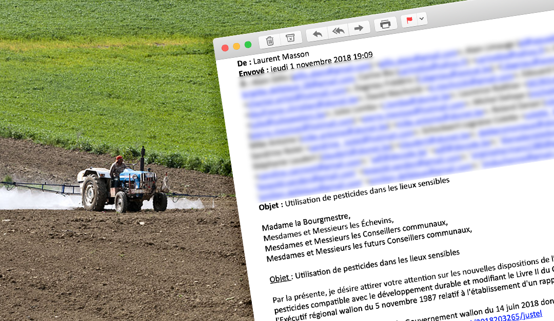 Utilisation de pesticides dans les lieux sensibles – Lettre au Conseil Communal